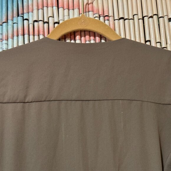 Forever21 Chiffon Drape Cardigan Jacket with Pockets, Taupe Beige, Large - Picture 5 of 13